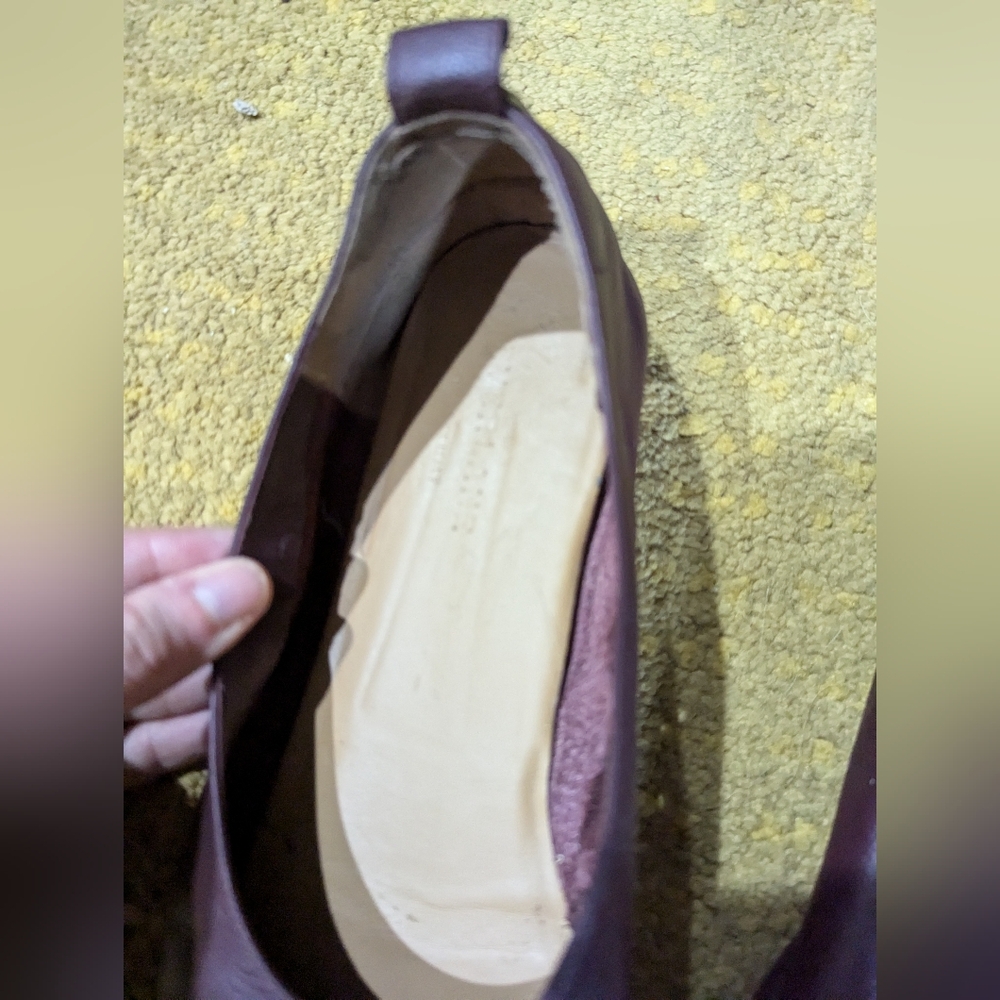Everlane Maroon Leather Ballet Flats sz 8.5 - Picture 2 of 6